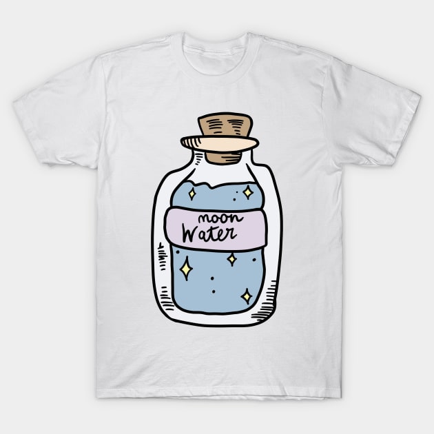 moon water spell jar T-Shirt by saraholiveira06